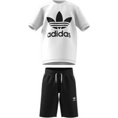 Adidas Niño Otros Conjuntos adidas Kid's Adicolor Shorts &Tee Set - White/Black (GP0194)