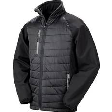 Result Black Compass Padded Softshell Jacket Unisex - Black/Grey