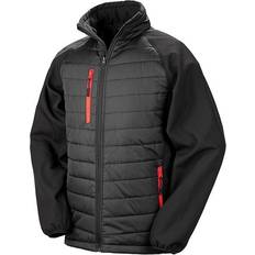 Result Mens Black Compass Padded Soft Shell Jacket - Jaune/Rouge/Orange