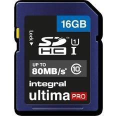 Integral 16GB Ultima Pro SDHC 80MB/sec CL10 UHS-1 Memory Card