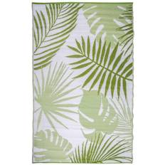 Vert Tapis Esschert Design Jungle Leaves OC22 Blanc, Vert cm