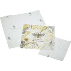 Lavado a mano Bolsas de Plástico y Papel de Aluminio KitchenCraft Natural Elements Eco-Friendly Food Wraps Tela de cera de abeja 3pcs