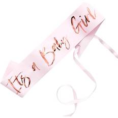 Fest Ordensbånd Ginger Ray Sash It´s a Baby Girl Pink/Rose Gold