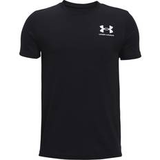 Under Armour Boy's Sportstyle Left Chest Short Sleeve - Black/White (1363280-001)