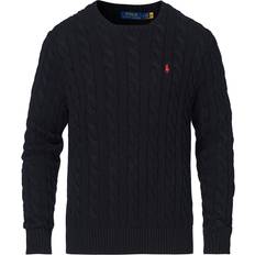 Polo ralph lauren cable knit cotton sweater Polo Ralph Lauren Cotton Cable Crew Neck Pullover - Black