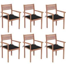 vidaXL 3072579 6-pack Garden Dining Chair