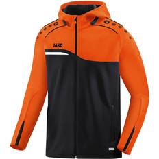 JAKO Competition 2.0 Hooded Jacket Unisex - Black/Neon Orange