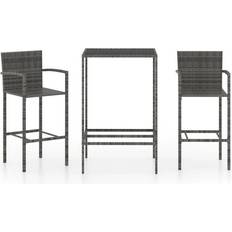 Ensembles de Bar d'Extérieur vidaXL 3064838 Outdoor Bar Set, 1 Table incl. 2 Chairs