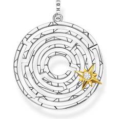 Thomas Sabo Labyrinth with Golden Star Pendant - Gold/Silver/Transparent