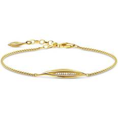 Thomas Sabo Leaf Bracelet - Gold/Transparent