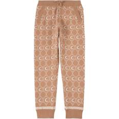 Wool Trousers Children's Clothing Chloé Logo Knit Pants - Beige (C14682)