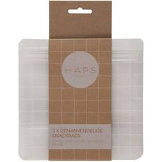 Lækagesikre/Stabelbare - Plast Plastposer & Folie Haps Nordic Reusable Ziplock-pose 3stk 0.4L