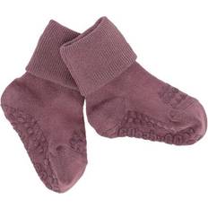 9-12M Sokker Go Baby Go Bamboo Non-Slip Socks - Misty Plum