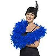 Blauw Accessoires Smiffys Deluxe Feather Boa Royal Blue