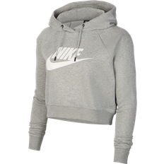 Nike Sportswear Essential Women's Cropped Hoodie - Grey/White