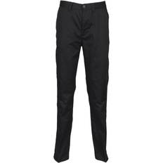 Henbury Ladies 65/35 Flat Front Chino - Black