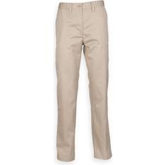 Henbury Ladies 65/35 Flat Front Chino - Stone