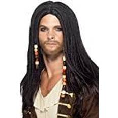 Pirater Maskerad Långa peruker Smiffys Pirate Wig Black