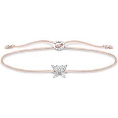 Beige Armband Thomas Sabo Little Secret Butterfly Bracelet - Silver/Beige/Transparent