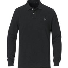 Polo ralph lauren custom slim fit long sleeve polo shirt Polo Ralph Lauren Custom Slim Fit Long Sleeve Polo Shirt - Black Marl Heather