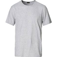 Stenströms Tops Stenströms Solid Cotton T-shirt - Gray Melange