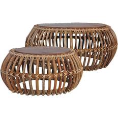 Runde - Teak Sofaborde vidaXL - Sofabord 70cm