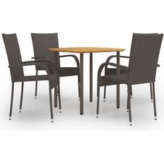 vidaXL 3072484 Juego de comedor de patio, 1 Mesa incl. 4 Sillas