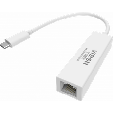 Usb and ethernet cable Vision USB C-RJ45 M-F Adapter