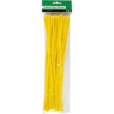 Gule DIY Creativ Company Chenille Pipe Cleaner Yellow 6mm 50pcs