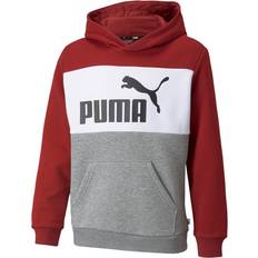 Puma Essentials+ Color Block Youth Hoodie - Intense Red (846128-22)