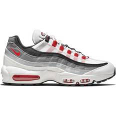 Men - Nike Air Max 95 Shoes Nike Air Max 95 - Summit White/Off-Noir/Light Smoke Grey/Chile Red