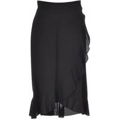 Knälånga kjolar - Svarta Pinko Scettico Ruffled Wrap Skirt - Limousine Black