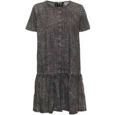 Noisy May Emilia Short Dress - Medium Grey Denim