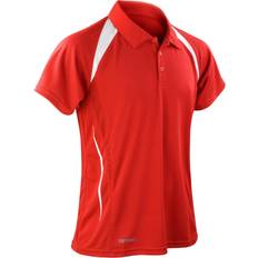 Running Polo Shirts Spiro Team Spirit Polo Shirt Men - Red/White