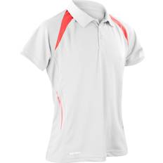 Running Polo Shirts Spiro Team Spirit Polo Shirt Men - White/Red