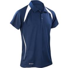 Running Polo Shirts Spiro Team Spirit Polo Shirt Men - Navy/White