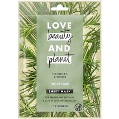 Tea Tree Oil Facial Masks Love Beauty & Planet Face Sheet Mask Tea Tree Oil & Vetiver 21ml