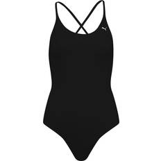 Puma Dame Badedrakter Puma Women's V-Neck Crossback Swimsuit - Black