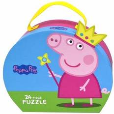 Puzzles Peppa Pig Gurli Pig Wooden Puzzle for Kids Princess Suitcase 24 Pieces