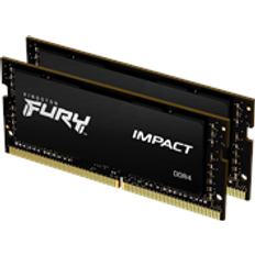 64 Go - DDR4 Mémoires RAM Kingston Fury Impact SO-DIMM DDR4 3200MHz 2x32GB (KF432S20IBK2/64)