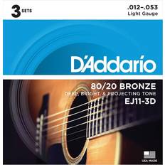 Regolare Leggero Libri D'Addario EJ11-3D Corde Chitarra Acustica