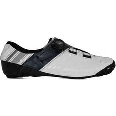 Leather - Men Cycling Shoes Bont Helix - White/Charcoal