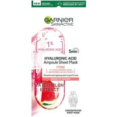 Garnier Cruelty Free Facial Masks Garnier Hyaluronic Acid Firming Ampoule Face Sheet Mask Watermelon Extract 15g