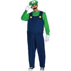 Nintendo Men's Super Mario Brothers Luigi Deluxe Costume