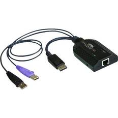 DisplayPort Kaapelit Aten 2xUSB A/DisplayPort-Rj45 M-F Adapter