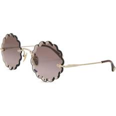 Chloé Unisex Sunglass CH0047S - Couleur du Monture - Or Marron