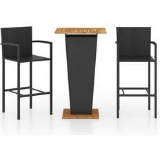 Armrests Outdoor Bar Sets vidaXL 3064864 Outdoor Bar Set, 1 Table incl. 2 Chairs