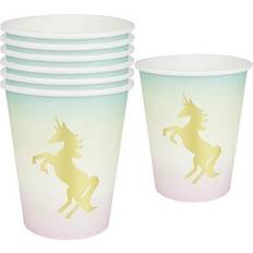 Vita Pappersmuggar Talking Tables Paper Cups We Unicorns White/Gold 12-pack