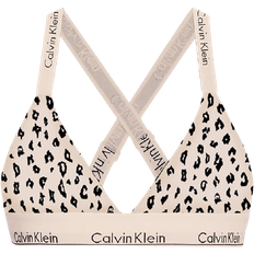 Calvin Klein Modern Cotton Cross Back Triangle Bra - Savannah Cheetah/Honey Almond