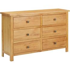 vidaXL Solid Oak Wood Byrå 105x73cm
